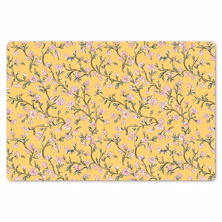 Placemat - 6 stuks - Bloemen - Motief - Geel — 7