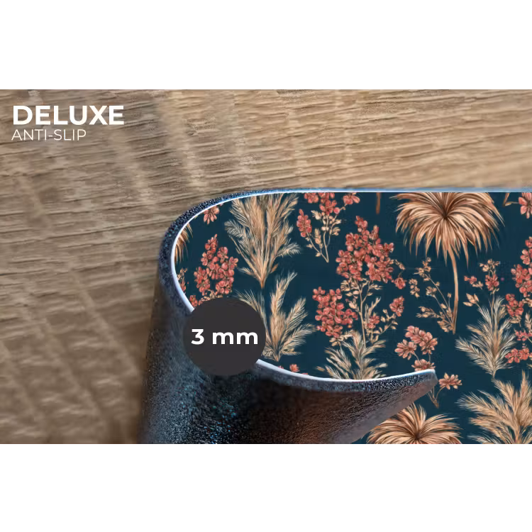 Placemat - 6 stuks - Botanisch - Patroon - Blauw — 4