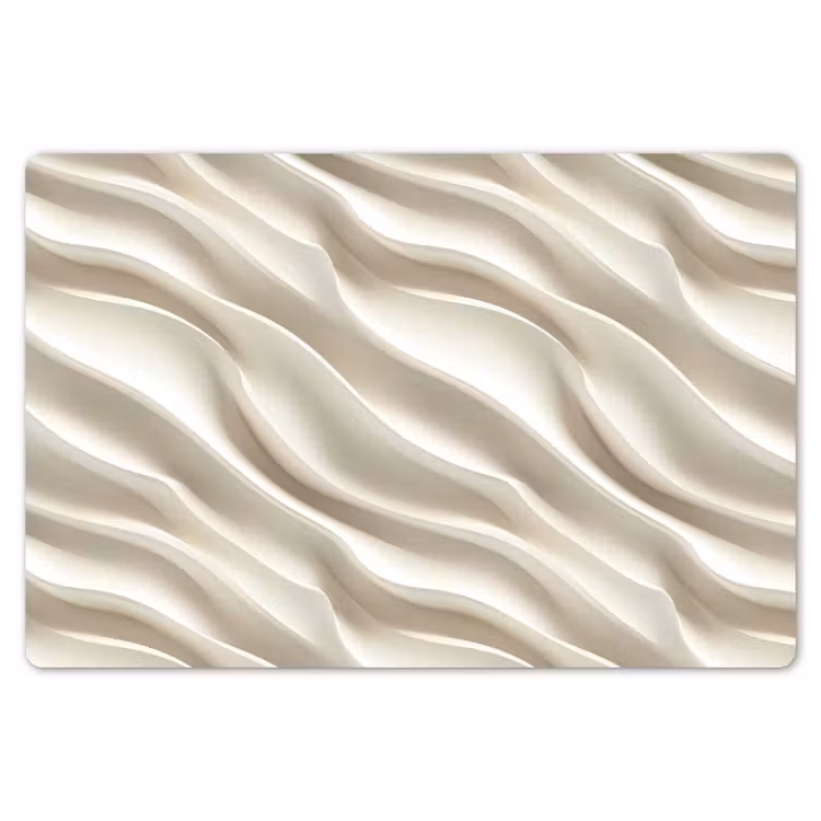 Placemat - 6 stuks - Diagonaal - Golven - Crème — 7