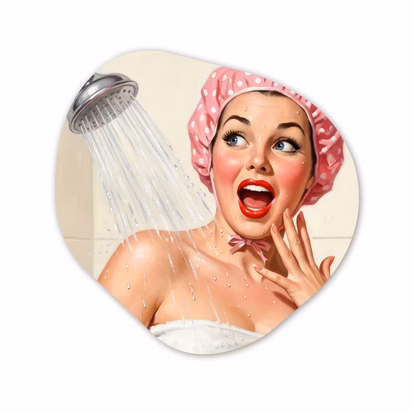 Organische vorm aluminium - Vrouw - Douche - Roze — 1