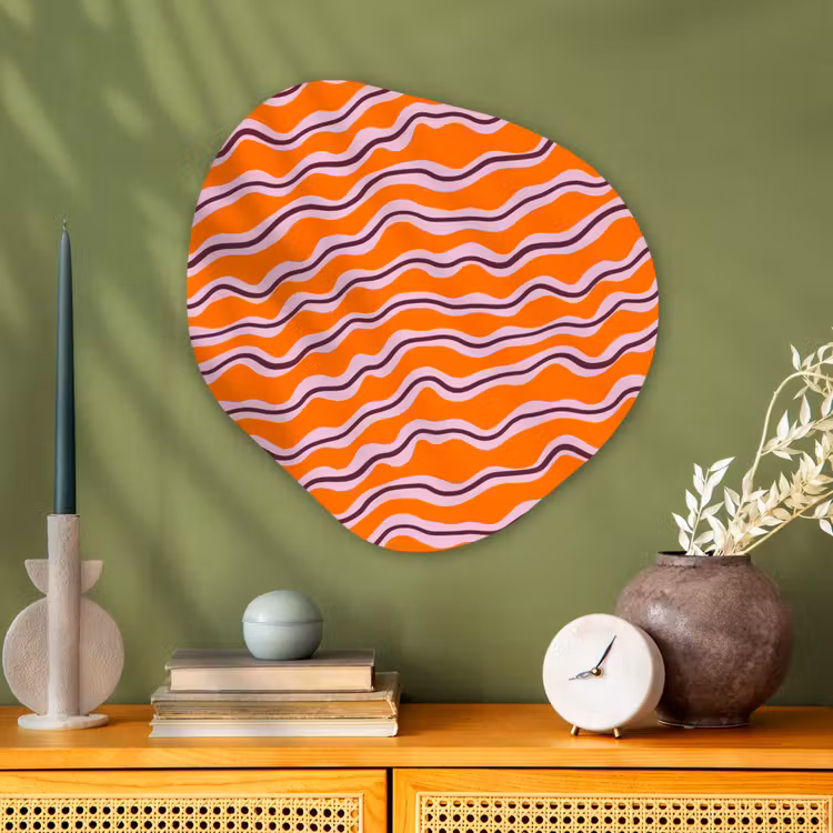 Organische vorm aluminium - Retro - Golvend - Oranje — 2