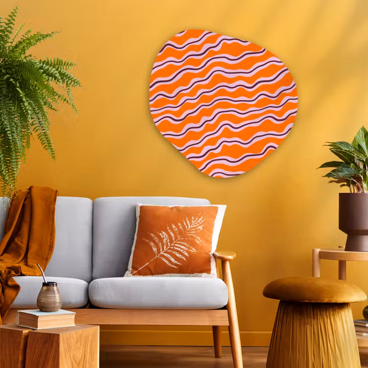 Organische vorm aluminium - Retro - Golvend - Oranje — 3