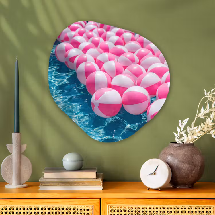 Organische vorm aluminium - Strandballen - Roze - Water — 2
