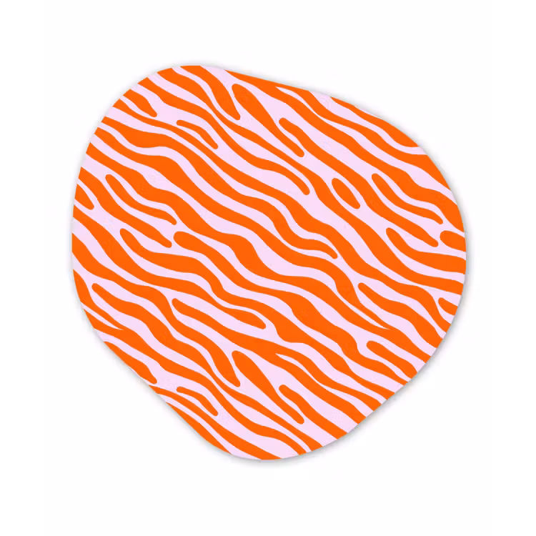 Organische vorm aluminium - Strepen - Dynamisch - Oranje — 1