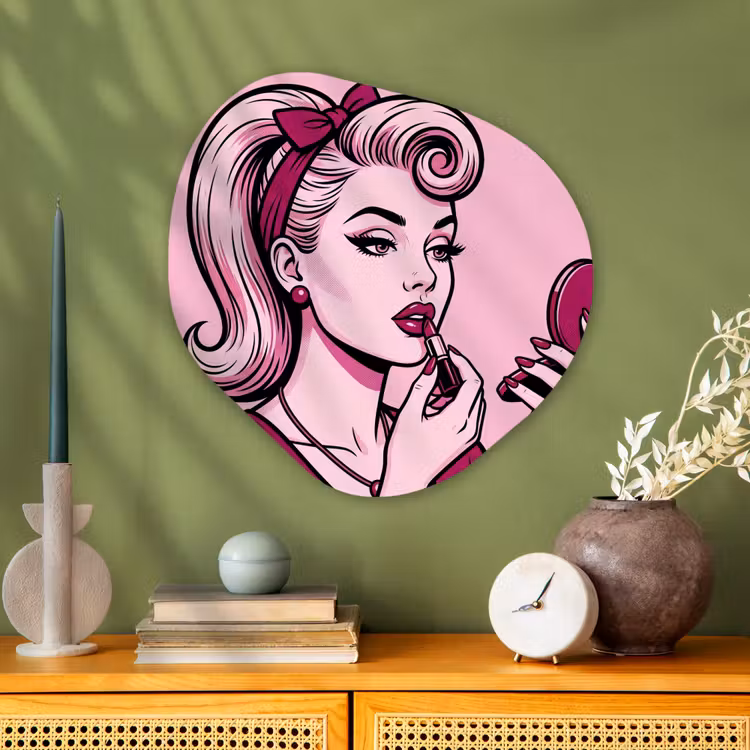 Organische vorm aluminium - Vintage - Vrouw - Roze — 2