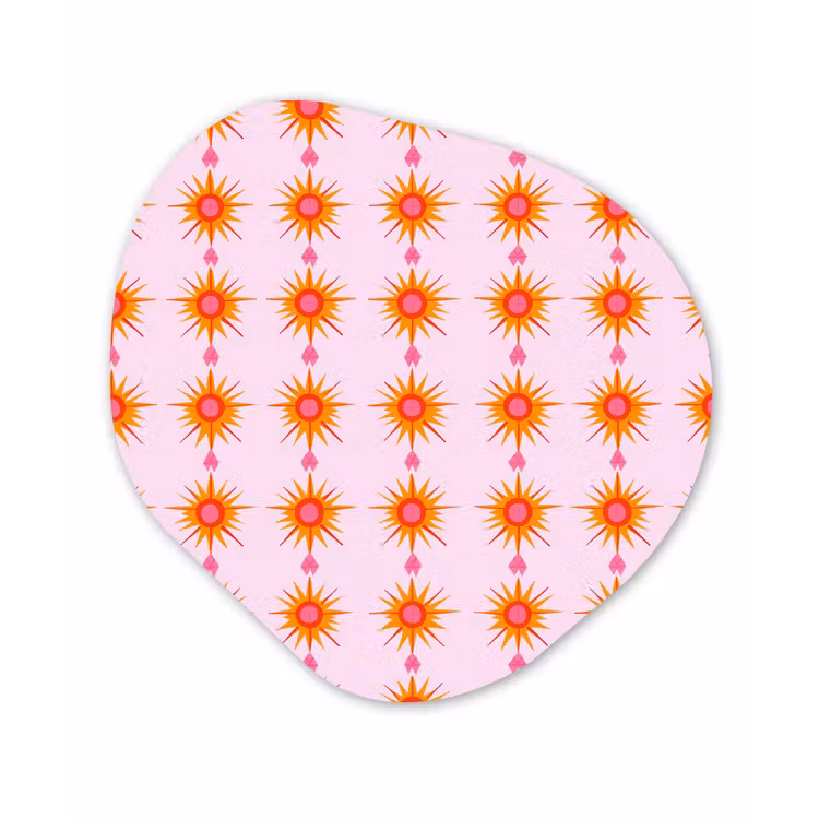 Organische vorm aluminium - Zon - Motief - Roze — 1