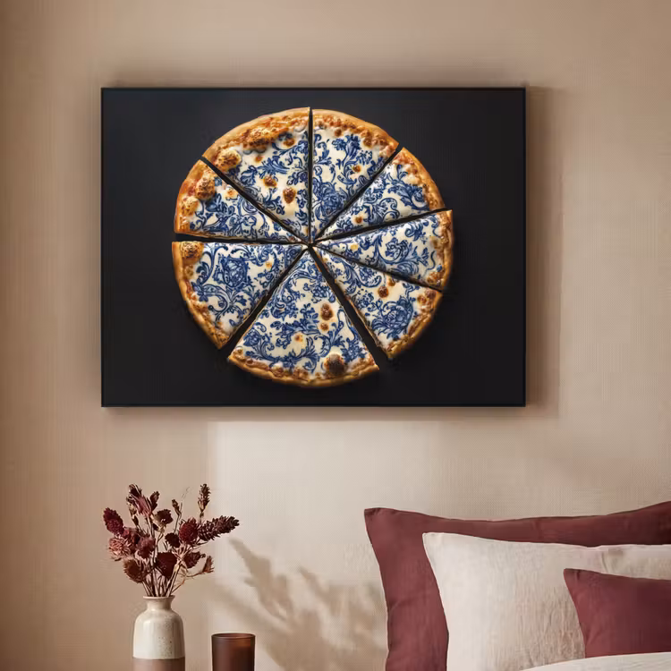 Art Frame - Pizza - Eten - Delftsblauw — 2