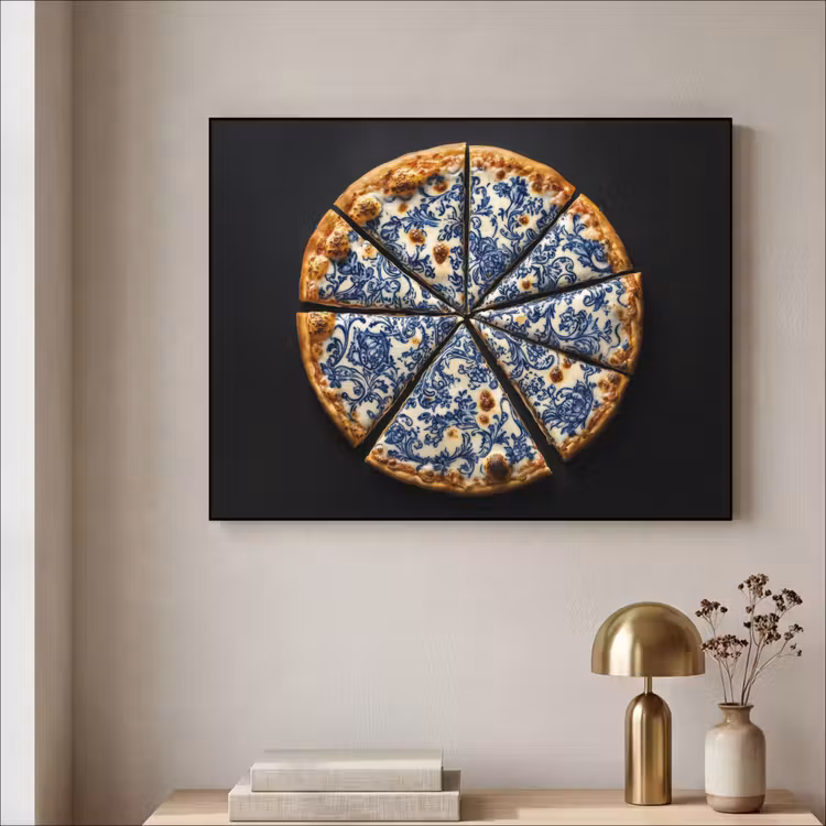 Art Frame - Pizza - Eten - Delftsblauw — 3