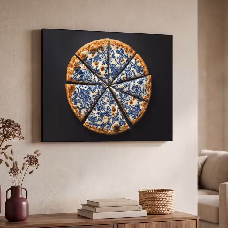 Art Frame - Pizza - Eten - Delftsblauw — 4