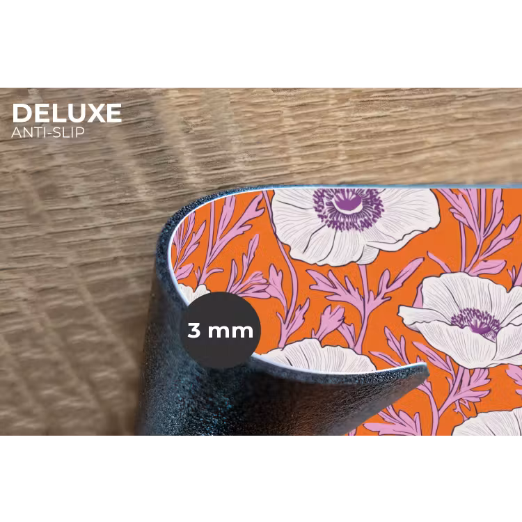Placemat - 6 stuks - Bloemen - Grafisch - Oranje — 4