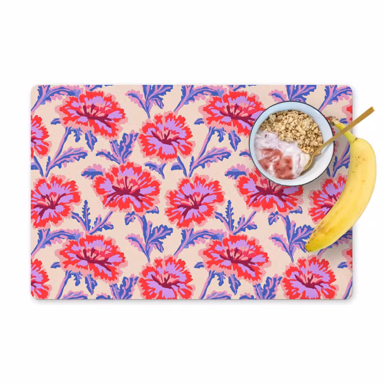 Placemat - 6 stuks - Bloemen - Patroon - Meerkleurig — 1