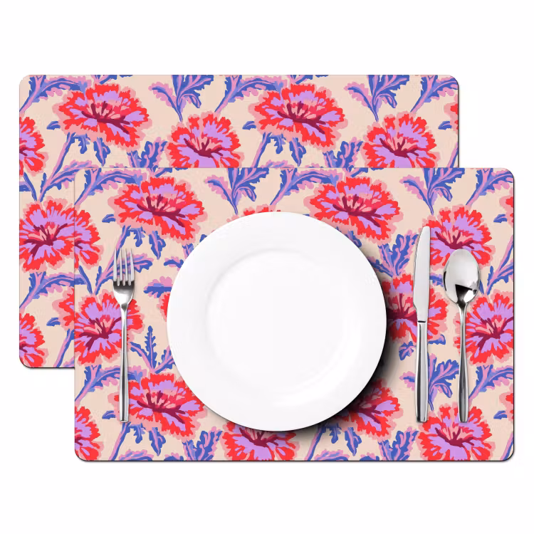 Placemat - 6 stuks - Bloemen - Patroon - Meerkleurig — 2