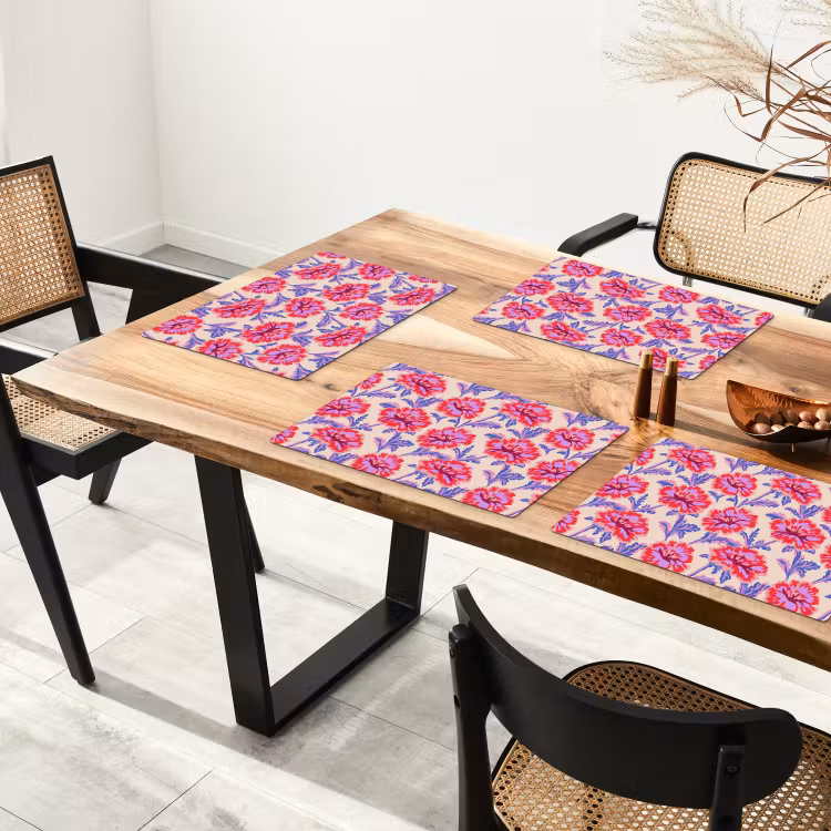 Placemat - 6 stuks - Bloemen - Patroon - Meerkleurig — 5