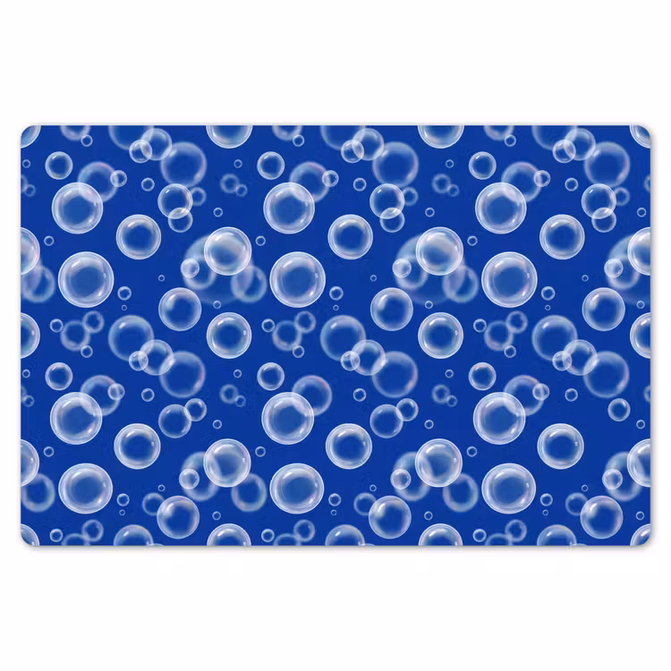 Placemat - 6 stuks - Bubbels - Patroon - Blauw — 7