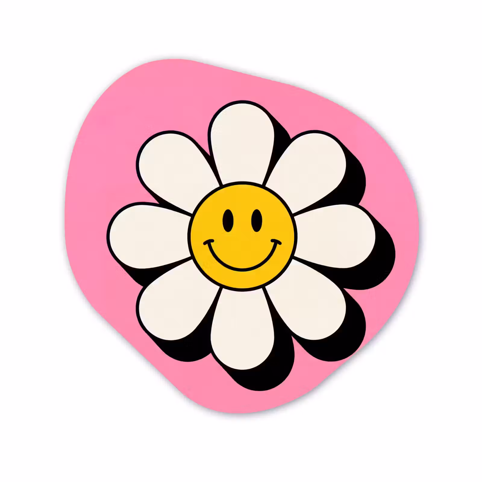 Organische vorm aluminium - Smiley - Bloem - Roze — 1