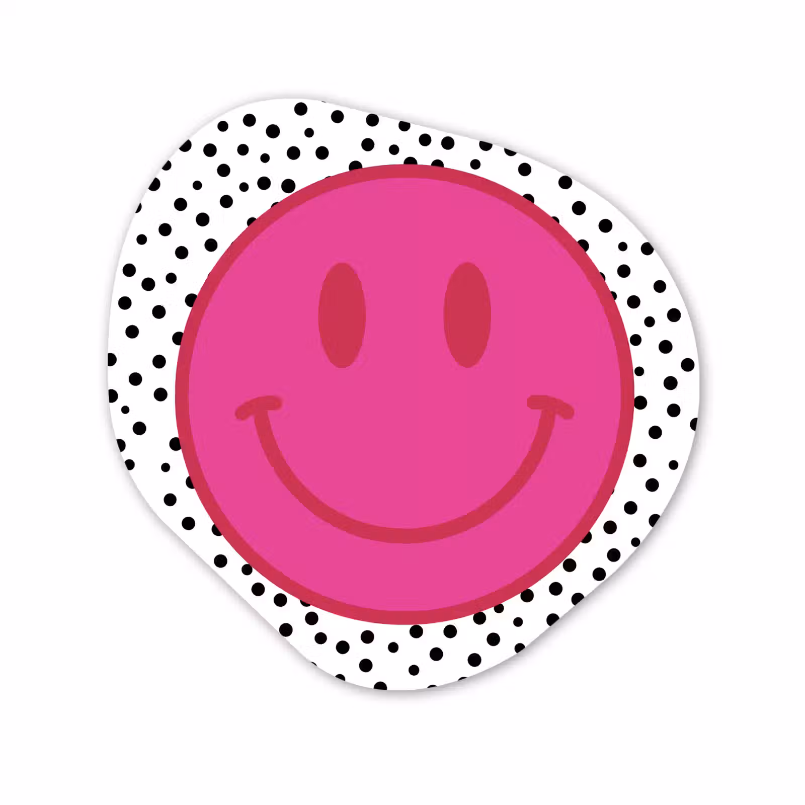 Organische vorm aluminium - Smiley - Roze - Stippen — 1