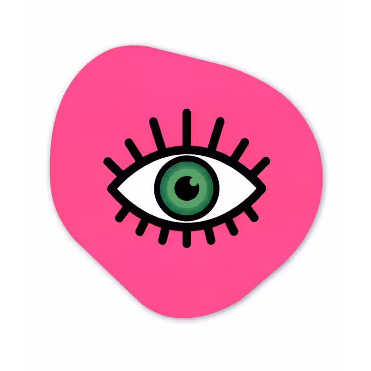 Organische vorm aluminium - Minimalistisch - Oog - Roze — 1