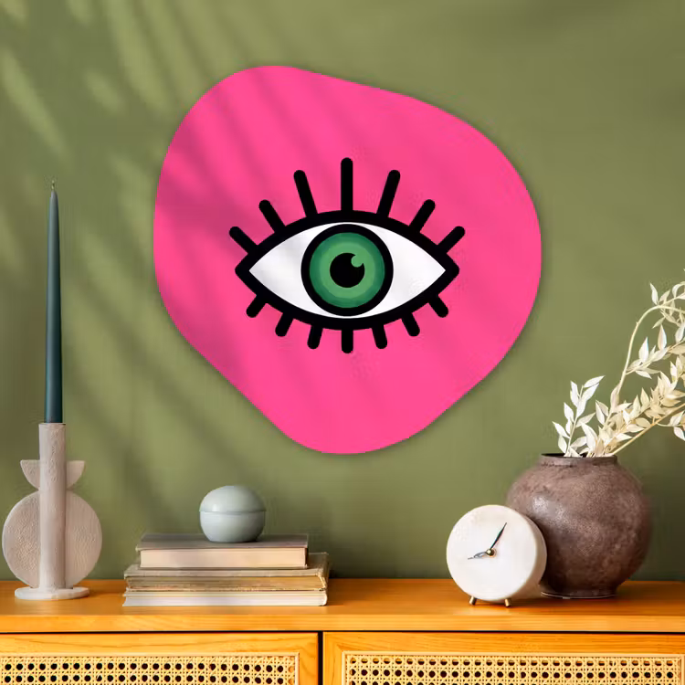 Organische vorm aluminium - Minimalistisch - Oog - Roze — 2