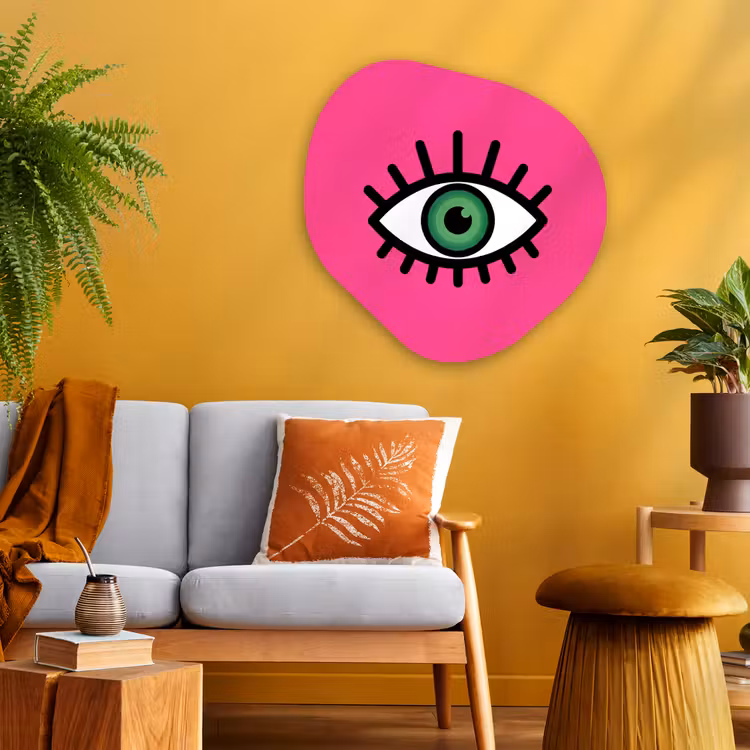 Organische vorm aluminium - Minimalistisch - Oog - Roze — 3