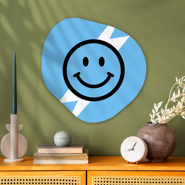 Organische vorm aluminium - Smiley - Blauw - Bliksem — 2