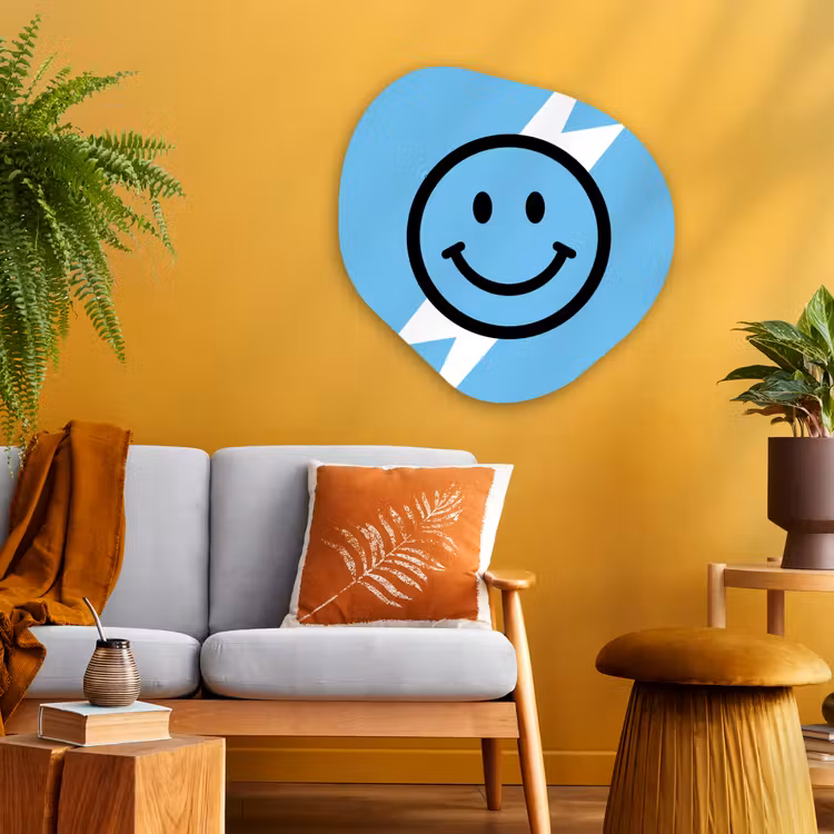 Organische vorm aluminium - Smiley - Blauw - Bliksem — 3