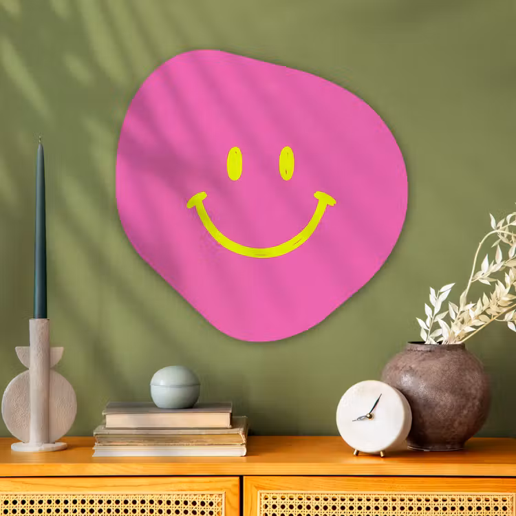 Organische vorm aluminium - Smiley - Vrolijk - Roze — 2