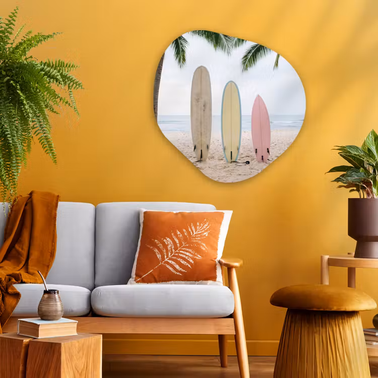 Organische vorm aluminium - Surfboard - Palmbomen - Kleurrijk — 3