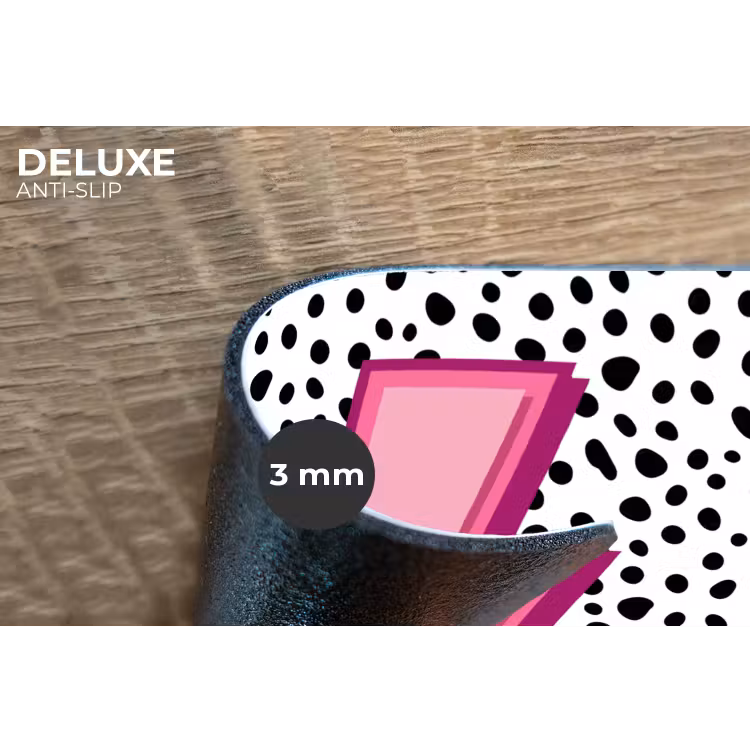 Placemat - 6 stuks - Bliksem - Roze - Stippen — 4