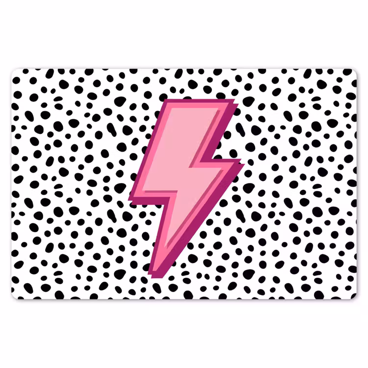 Placemat - 6 stuks - Bliksem - Roze - Stippen — 7