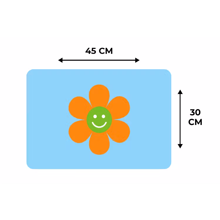 Placemat - 6 stuks - Bloem - Smiley - Kleurrijk — 3