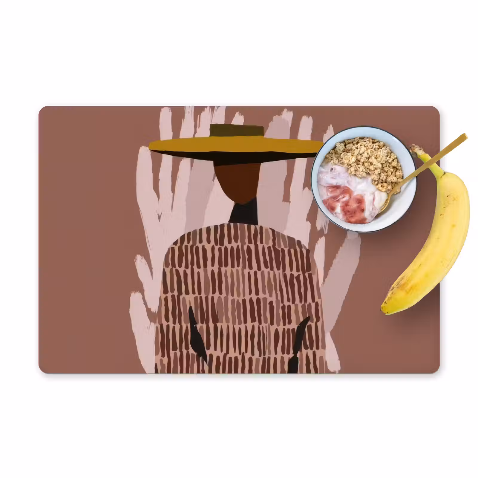 Placemat - 6 stuks - Abstract - Figuur - Illustratie - Hoed — 1