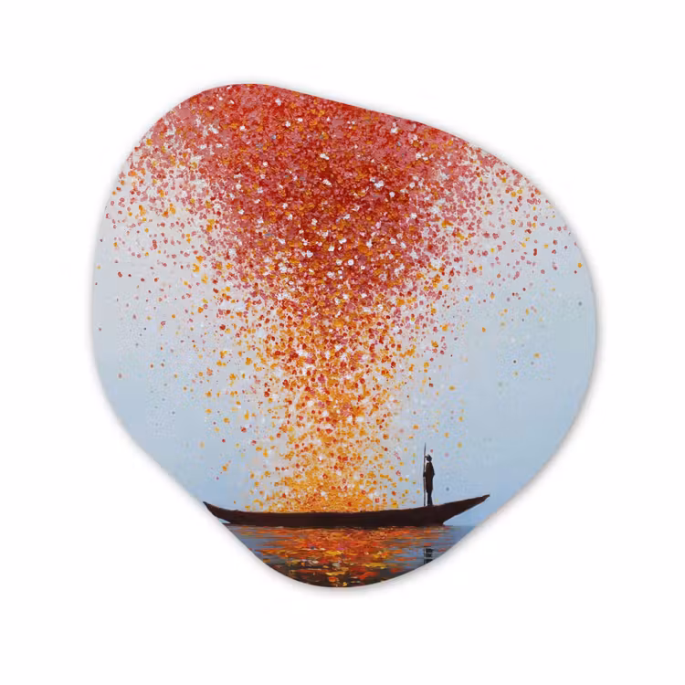 Organische vorm aluminium - Wolk - Confetti - Boot - Wateroppervlakte — 1