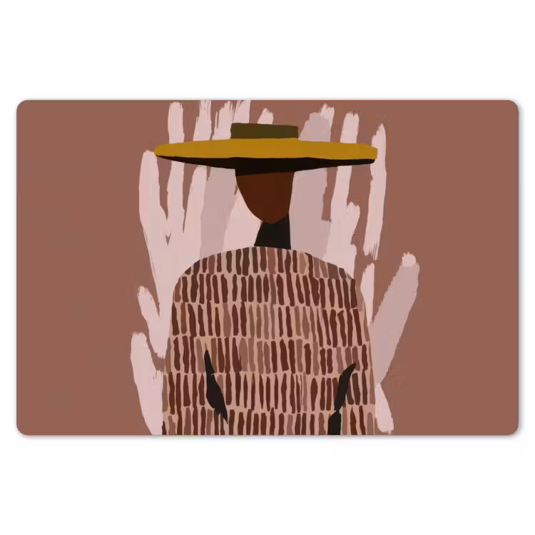 Placemat - 6 stuks - Abstract - Figuur - Illustratie - Hoed — 7