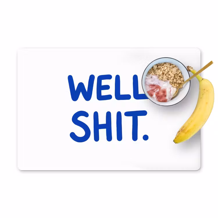 Placemat - 6 stuks - Blauw - Quote - Wit — 1