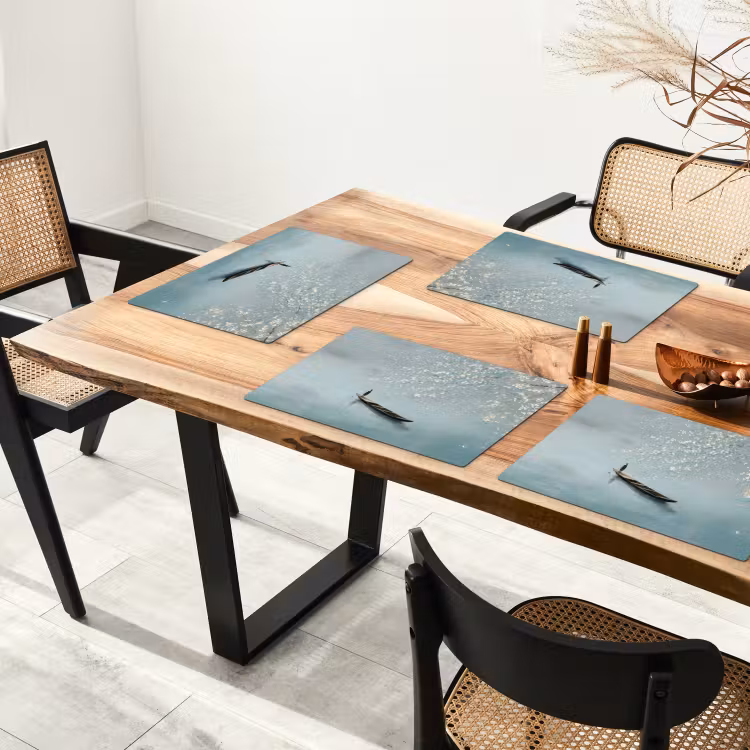 Placemat - 6 stuks - Bloesems - Minimalistisch - Wateroppervlak - Boot — 5