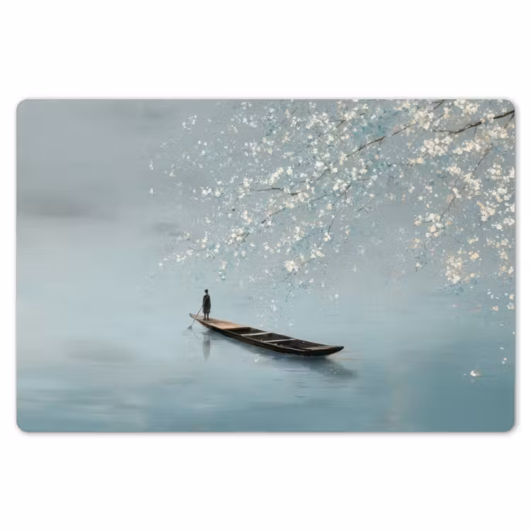 Placemat - 6 stuks - Bloesems - Minimalistisch - Wateroppervlak - Boot — 7