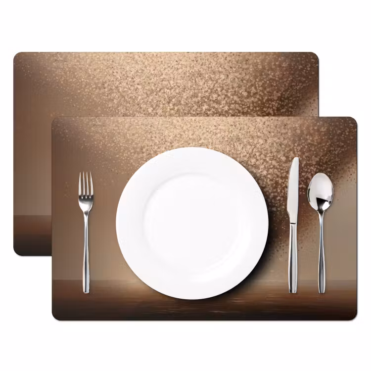 Placemat - 6 stuks - Bootje - Blaadjes - Goud - Water — 2