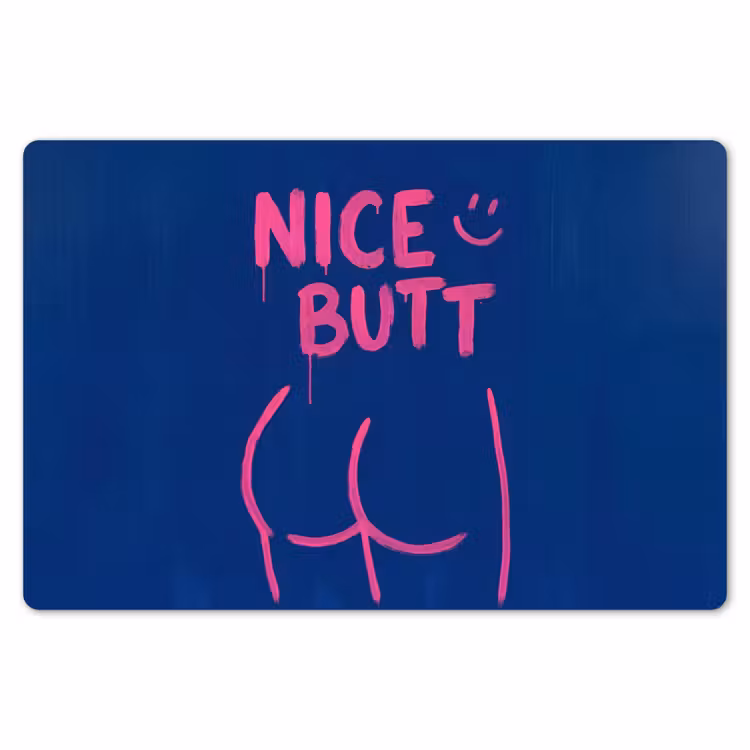 Placemat - 6 stuks - Brutaal - Grappig - Blauw — 7