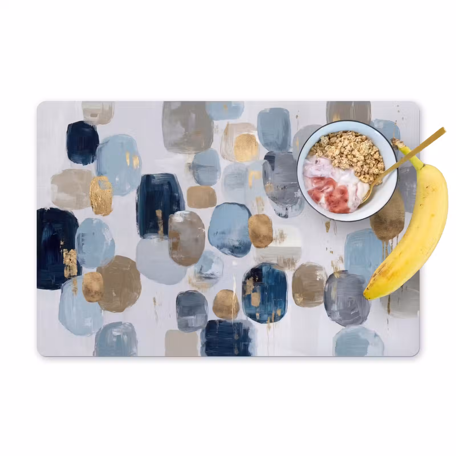 Placemat - 6 stuks - Abstract - Goud - Vormen — 1