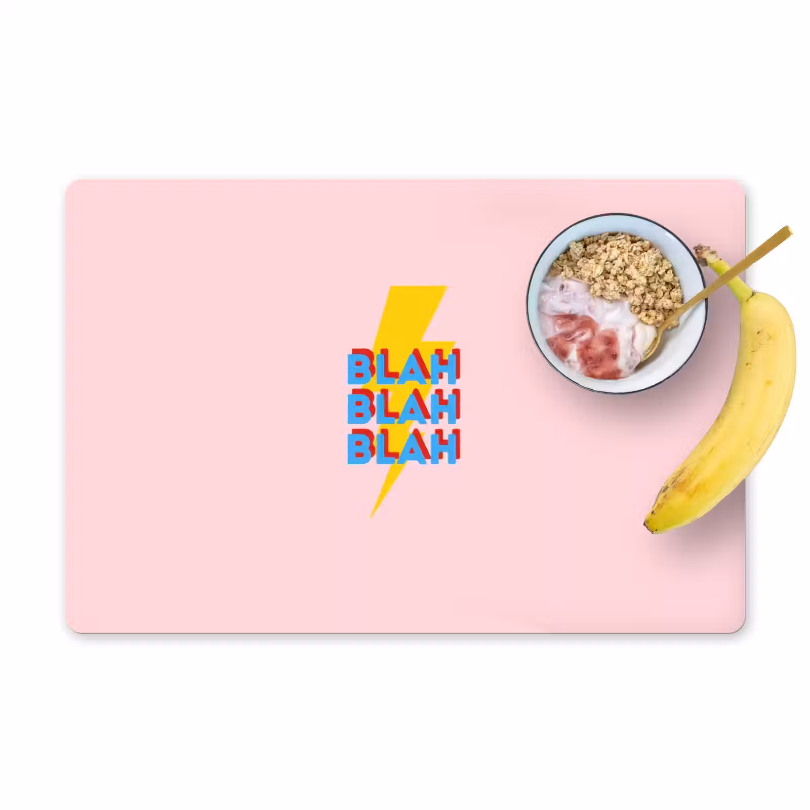 Placemat - 6 stuks - Blah - Bliksem - Roze — 1