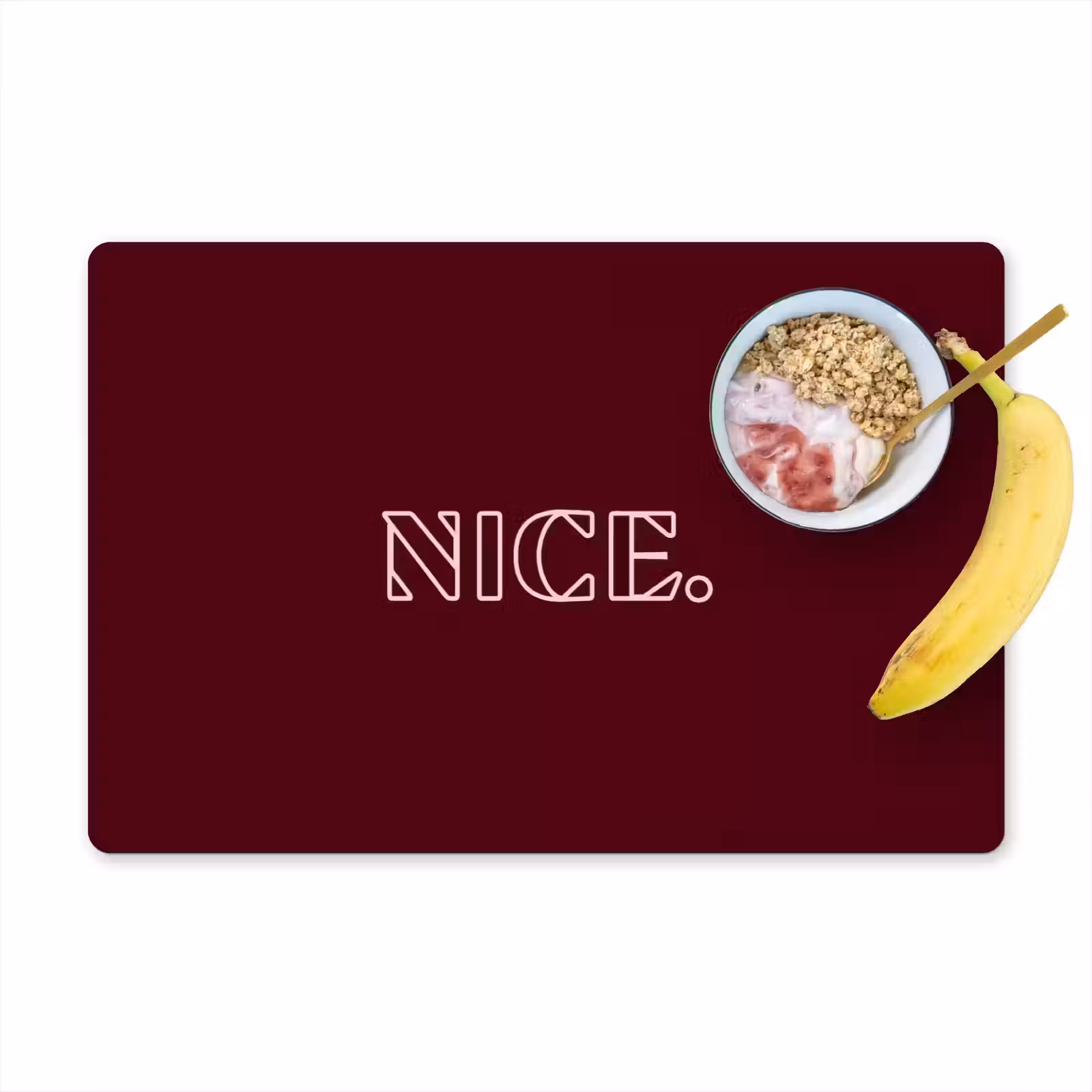 Placemat - 6 stuks - Bordeaux - Nice - minimalistisch — 1