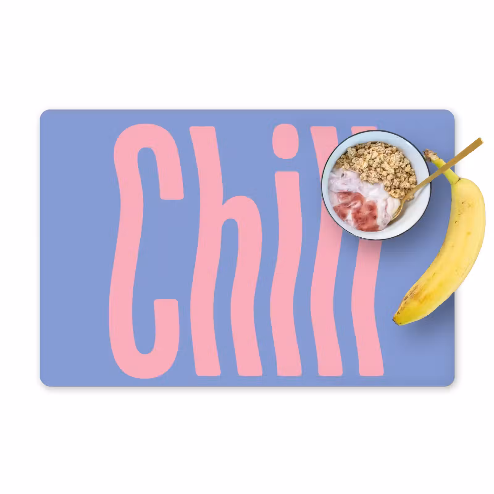 Placemat - 6 stuks - Chill - Roze - Blauw - Golvend — 1