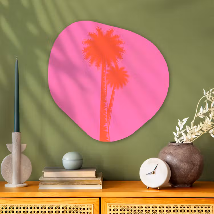 Organische vorm aluminium - Palmbomen - Modern - Roze — 2