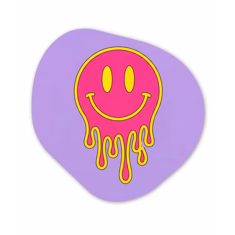 Organische vorm aluminium - Smiley - Drip - Neon — 1