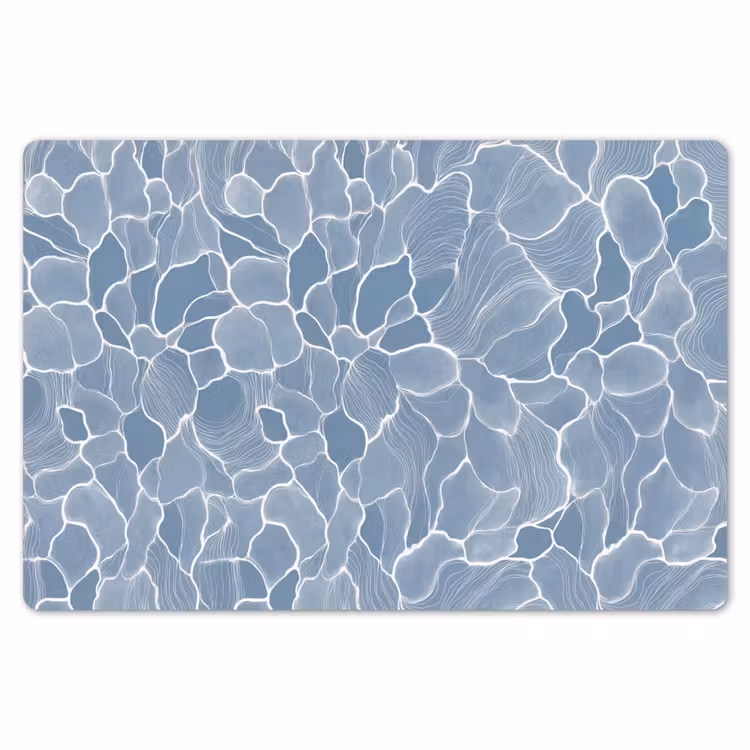 Placemat - 6 stuks - Abstract - Blauw - Bladeren — 7