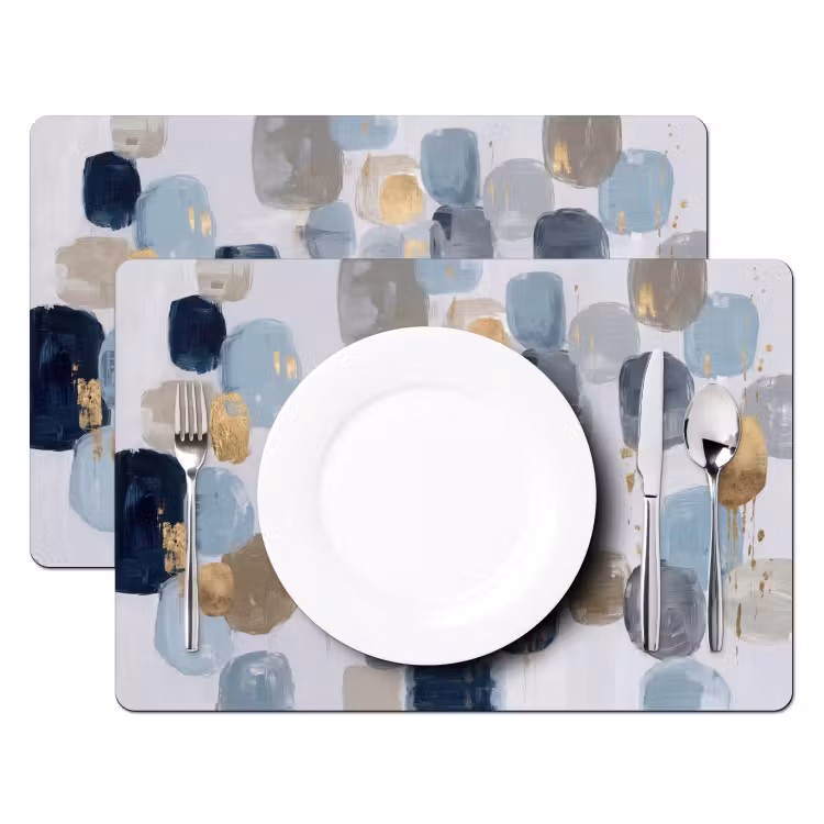 Placemat - 6 stuks - Abstract - Goud - Vormen — 2