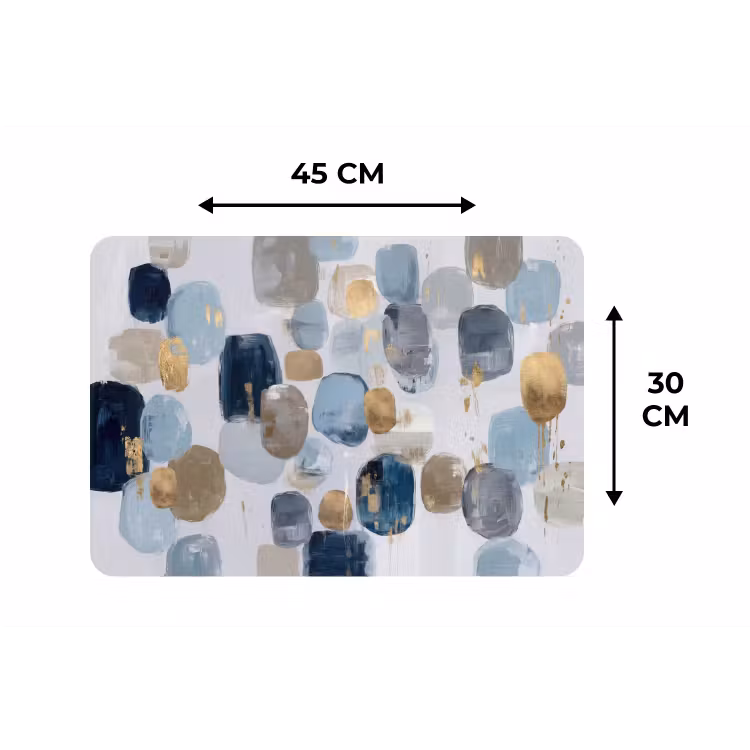 Placemat - 6 stuks - Abstract - Goud - Vormen — 3
