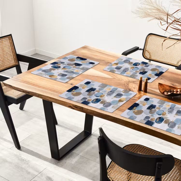Placemat - 6 stuks - Abstract - Goud - Vormen — 5