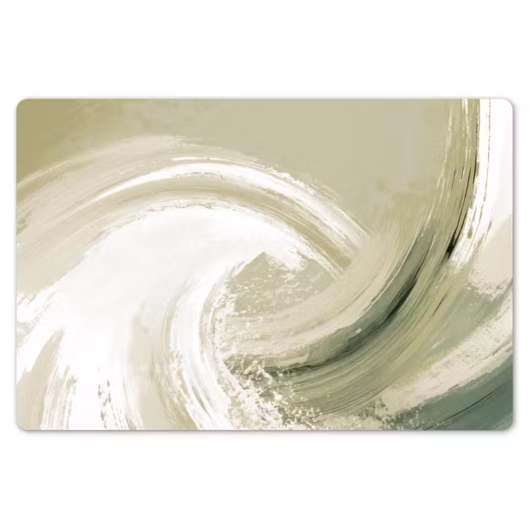 Placemat - 6 stuks - Abstract - Penseelstreken - Golven - Groen — 7