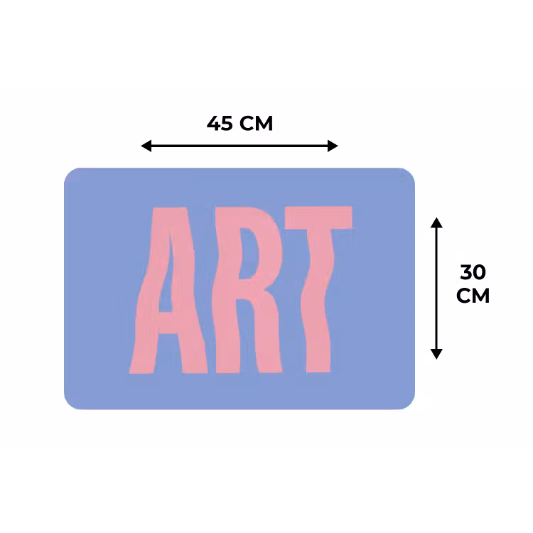 Placemat - 6 stuks - Art - Roze - Blauw — 3